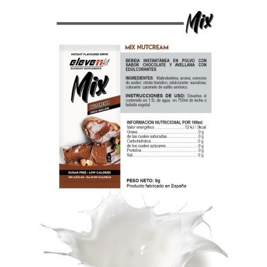 ▷ Nutcream Flavor Mix 12 Sugar-Free Sachets - Elevenfit