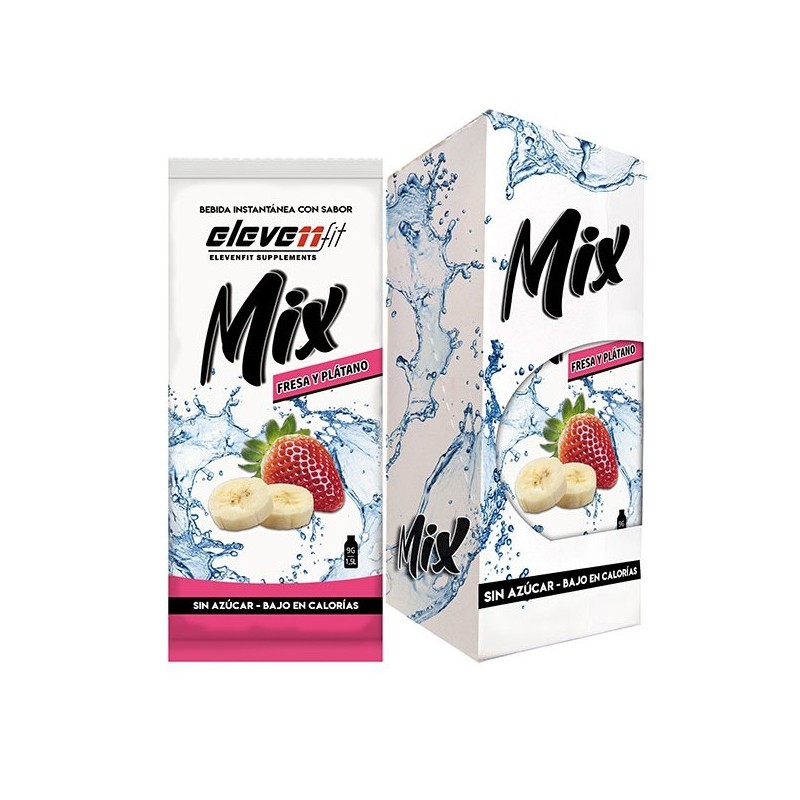 CAJA DE 12 SOBRES MIX SABOR PLÁTANO Y FRESA SIN AZÚCAR