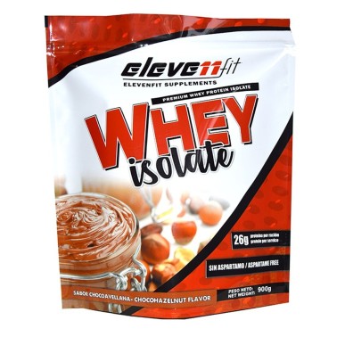 ▷ Isolat de protéines de lactosérum, saveur chocolat et noisette, 900 g - Elevenfit