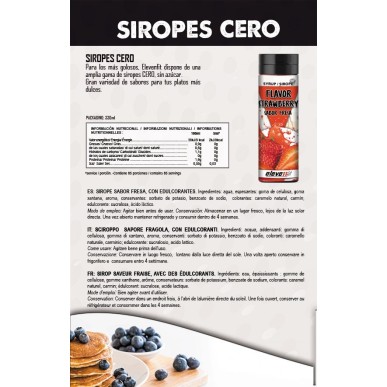 ▷ Sirope Sabor Fresa Sin Azúcar 330ml - Elevenfit