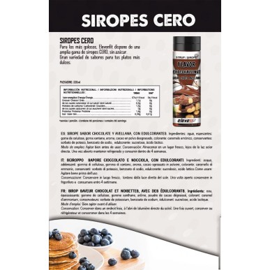▷ Sugar-Free Chocolate and Hazelnut Flavored Syrup 330ml - Elevenfit