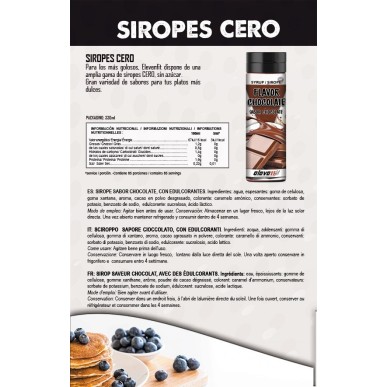 ▷ Sugar-Free Chocolate Flavored Syrup 330ml - Elevenfit