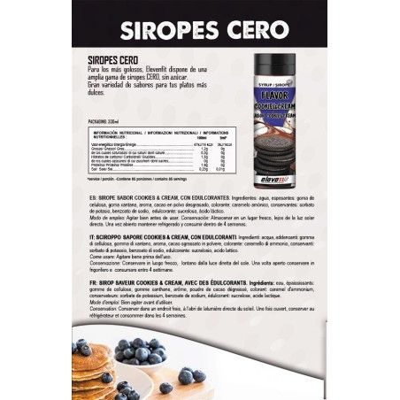 SIROPE SABOR COOKIES&CREAM SIN AZÚCAR 330ML