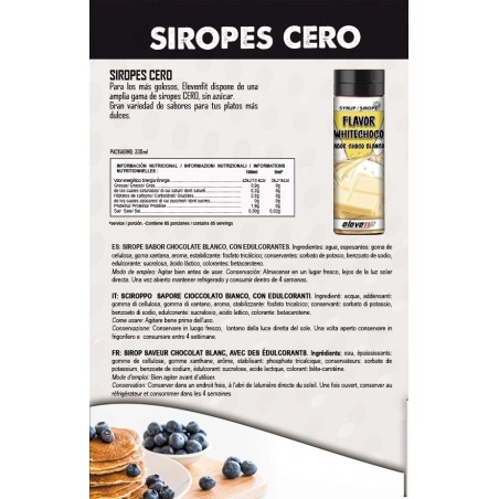 SUGAR-FREE WHITE CHOCOLATE FLAVOR SYRUP 330ML