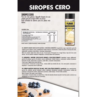 ▷ Sirop de chocolat blanc sans sucre 330 ml - Elevenfit