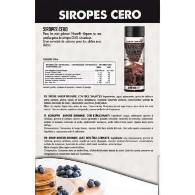 ▷ Sciroppo al gusto di brownie senza zucchero 330 ml - Elevenfit