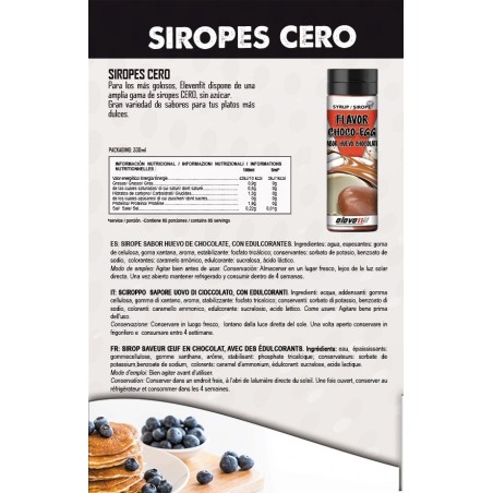 SIROPE SABOR HUEVO DE CHOCOLATE SIN AZÚCAR 330ML
