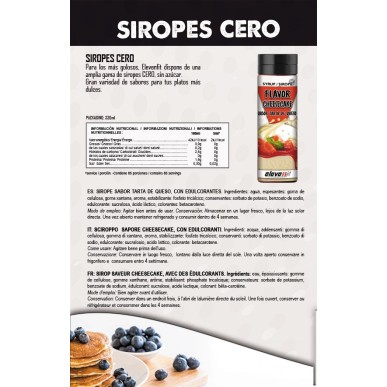 ▷ Sirop sans sucre aromatisé au cheesecake 330 ml - Elevenfit