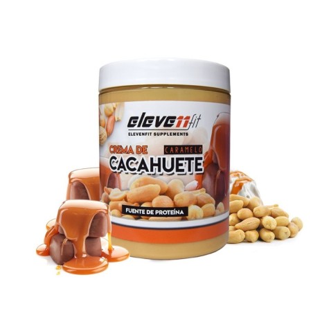 ▷ Crema De Cacahuete Con Sabor Caramelo 300gr Sin Azúcar - Elevenfit