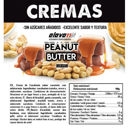 CREMA DE CACAHUETE CON SABOR CARAMELO