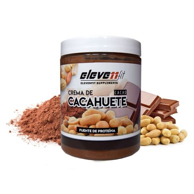 ▷ Burro di arachidi al cioccolato senza zucchero 300 g - Elevenfit