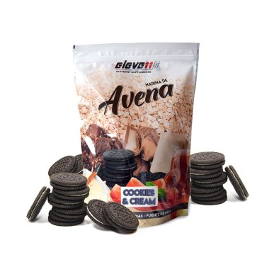 ▷ Farina d'avena al gusto biscotti e crema 1 kg - Elevenfit
