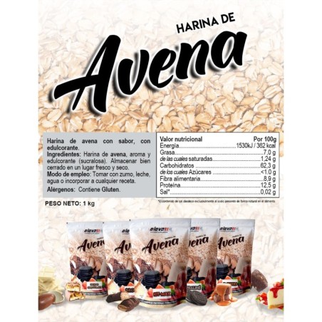 1 kg di farina d'avena al gusto di biscotti