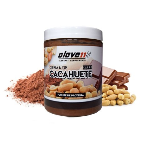 ▷ Crema De Cacahuete Sabor Chocolate 300gr Sin Azúcar - Elevenfit
