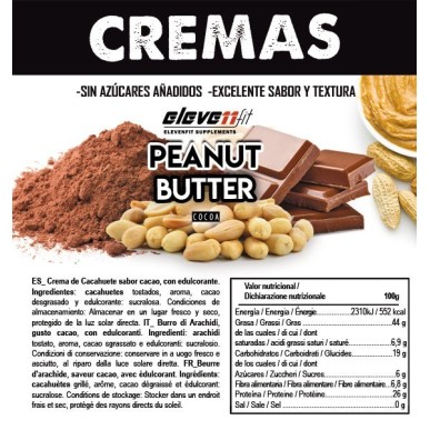 ▷ Beurre de cacahuète au chocolat sans sucre 300 g - Elevenfit