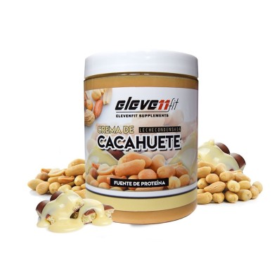 ▷ Crema De Cacahuete Leche Condensada 300gr Sin Azúcar- Elevenfit