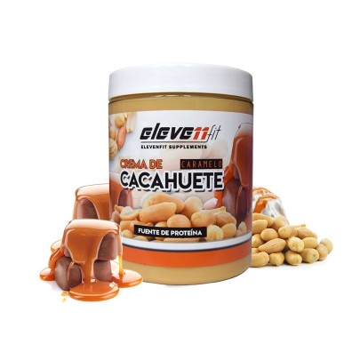 ▷ Crema De Cacahuete Con Sabor Caramelo 300gr Sin Azúcar - Elevenfit