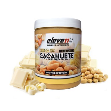 ▷ Zuckerfreie weiße Schokoladen-Erdnussbutter 300 g - Elevenfit