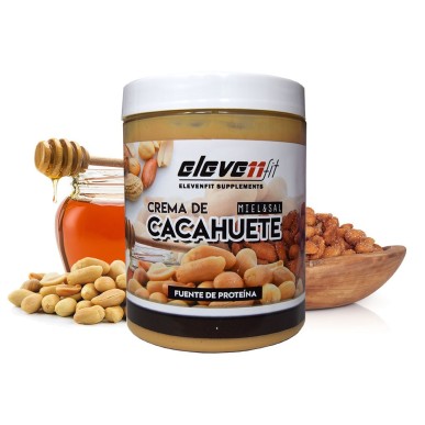 ▷ Sugar-Free Honey and Salt Peanut Butter 300g - Elevenfit