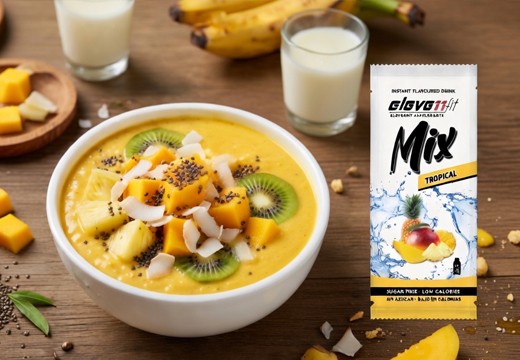 Bol de smoothie tropical avec protéines de lactosérum ElevenFit