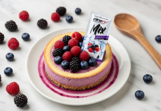 Tarta de queso (cheesecake) de frutas del bosque light