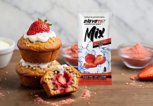 Muffins de Avena y Fresa Sin Azúcar con Mix Fresa ElevenFit